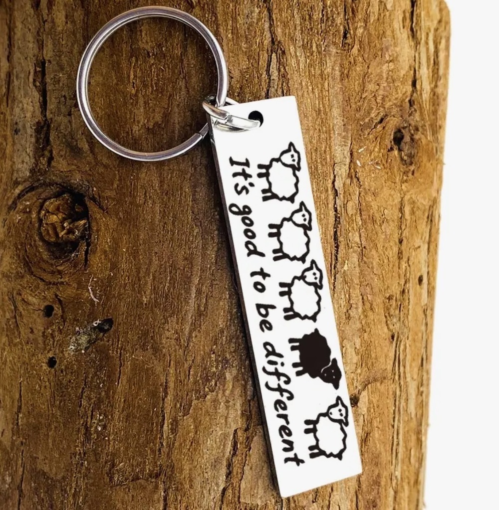 3/$25 It's Good To Be Different Black Sheep Stainless Steel Keychain NEW